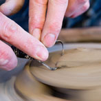 Tim Lake at work in his workshop 2017